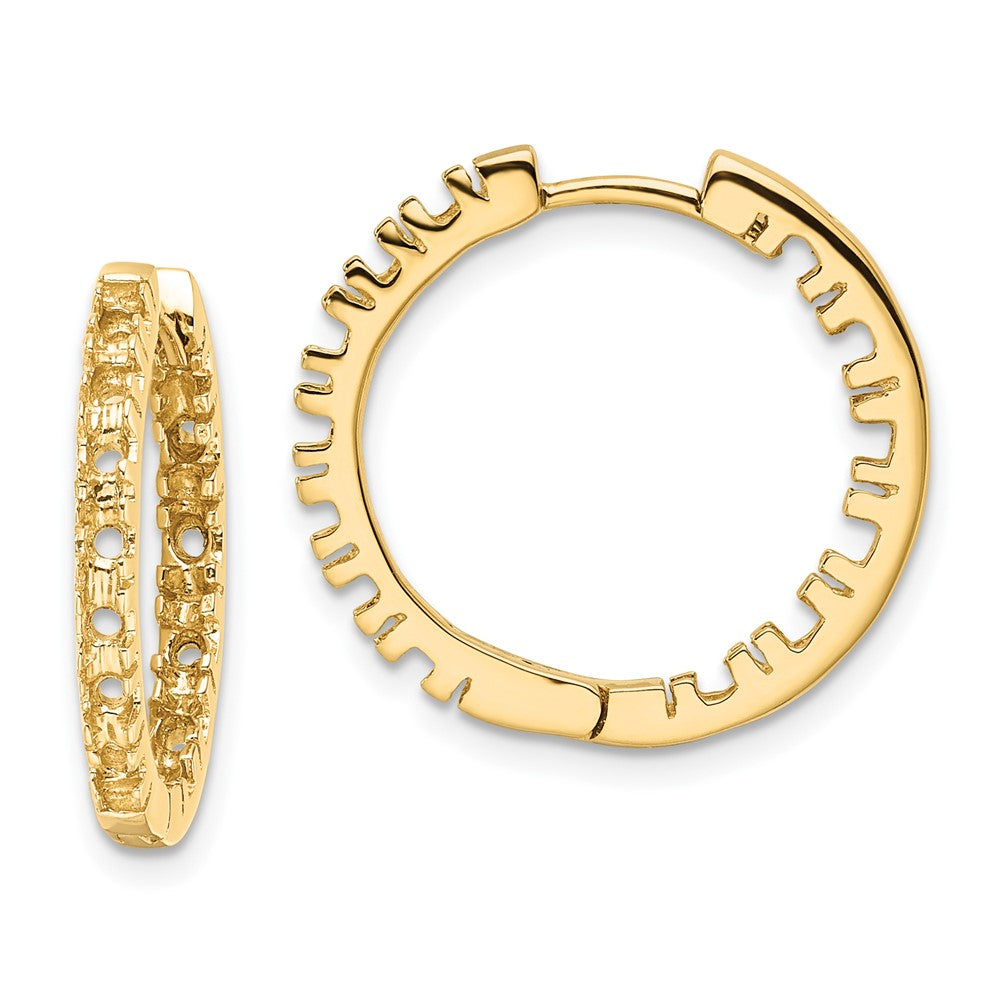 14k Diamond Hinged Hoops Mountings - 3