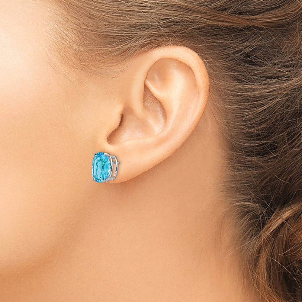 14k Ruby Post Earrings - 3