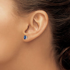 14k White Gold Sapphire Earrings