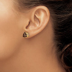 14k 8mm Trillion Smoky Quartz Earrings