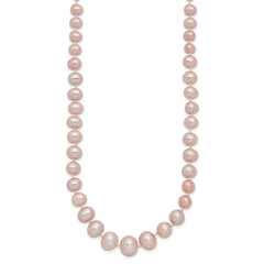 14k 4-8mm Purple Freshwater Cultured Pearl Graduated 18 inch Necklace