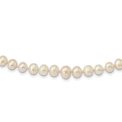 14k 4-9mm White Freshwater Cultured Pearl Graduated 18 inch Necklace