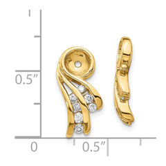 14k AA Fancy Diamond Earring Jacket