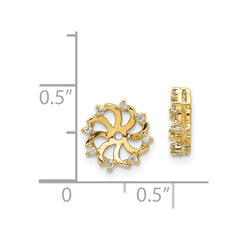 14k AA Diamond Earring Jacket - 4