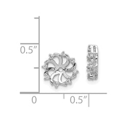 14k White Gold VS Diamond Earring Jacket - 2