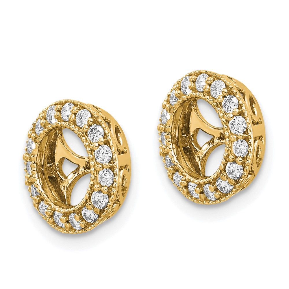14k A Diamond Earring Jacket - 3