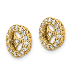 14k A Diamond Earring Jacket - 3