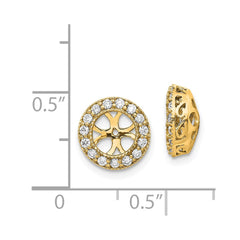14k A Diamond Earring Jacket - 3