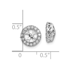 14k White Gold VS Diamond Earring Jacket - 3