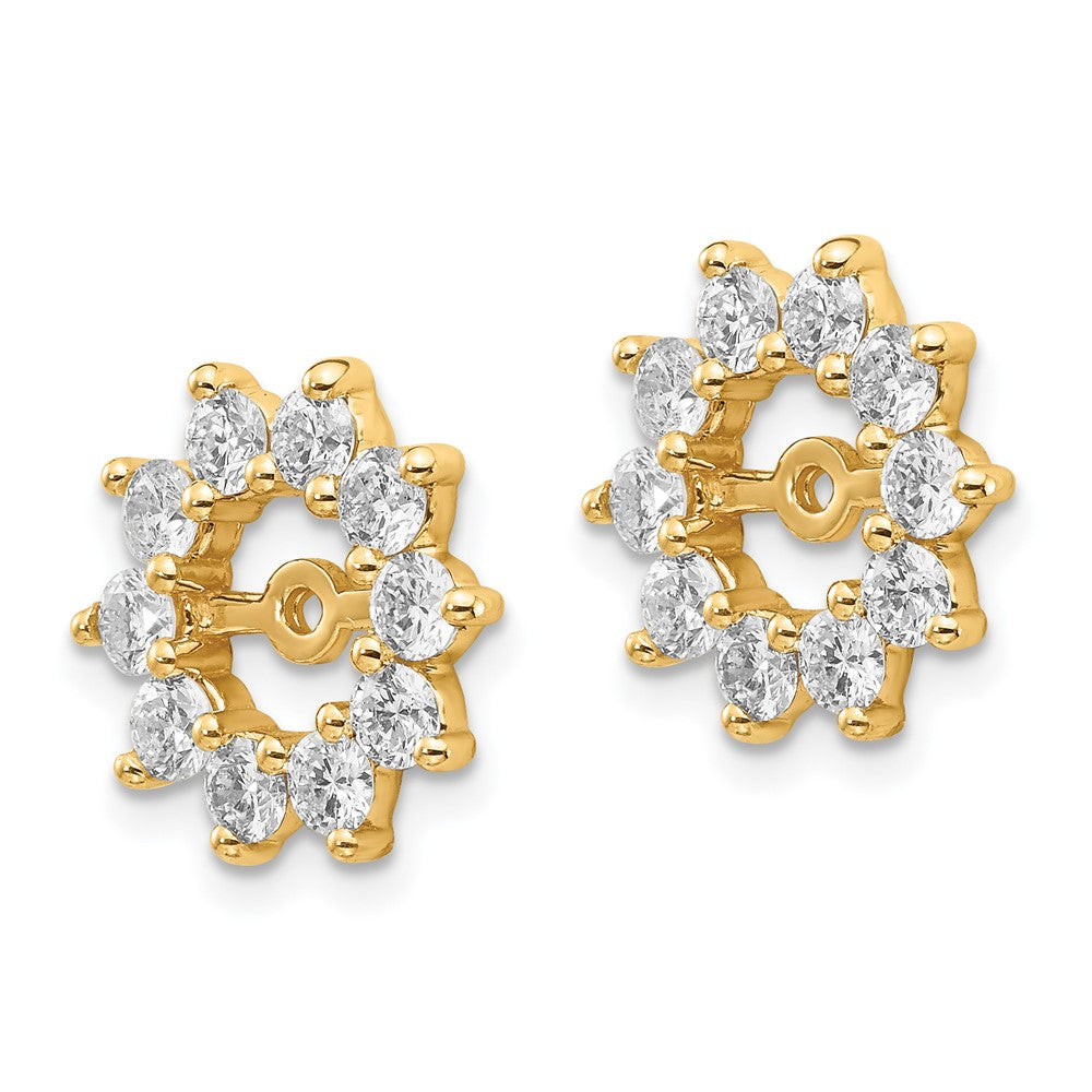 14k AA Fancy Diamond Earring Jacket - 4