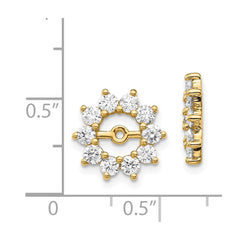 14k AA Fancy Diamond Earring Jacket - 4
