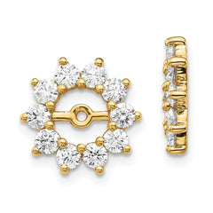 14k AA Fancy Diamond Earring Jacket - 4