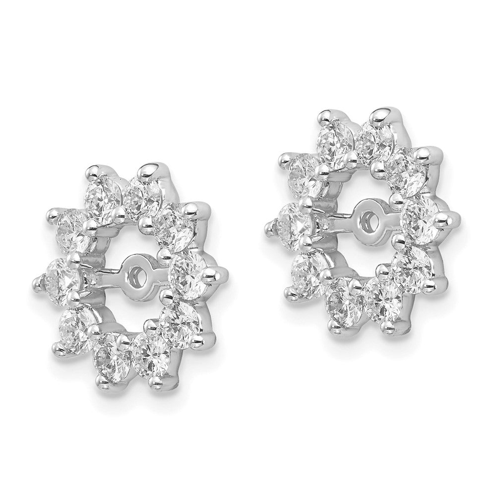 14k White Gold A Fancy Diamond Earring Jacket