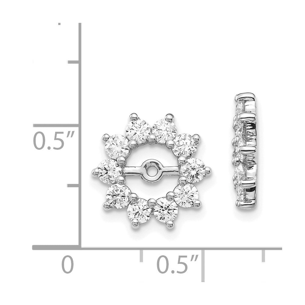 14k White Gold A Fancy Diamond Earring Jacket