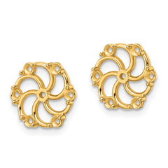 14k Diamond Earring Jacket Mountings - 2