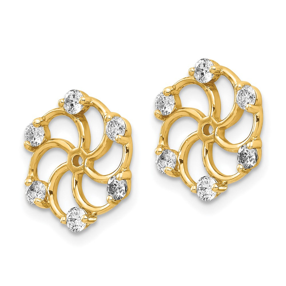 14k VS Diamond Earring Jacket - 3