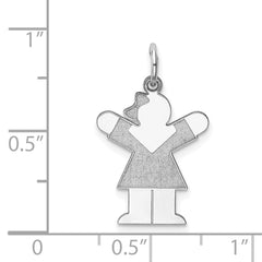 14k White Gold Kid Charm - 13