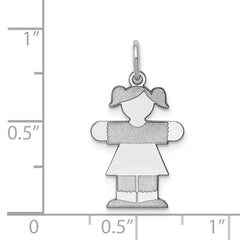 14k White Gold Kid Charm