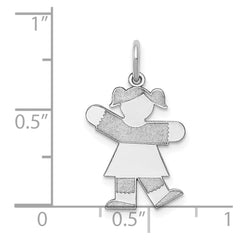 14k White Gold Kid Charm - 2