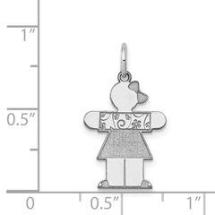 14k White Gold Kid Charm - 20