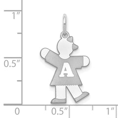 14k White Gold Kid Charm - 24
