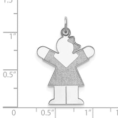 Sterling Silver Rhodium-plated Love Kid Charm - 3