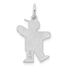 Sterling Silver Rhodium-plated Kid Charm - 29