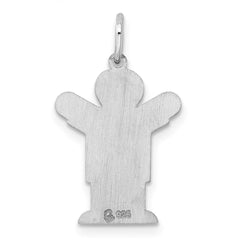 Sterling Silver Rhodium-plated Kid Charm - 17