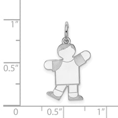 Sterling Silver Rhodium-plated Kid Charm - 24