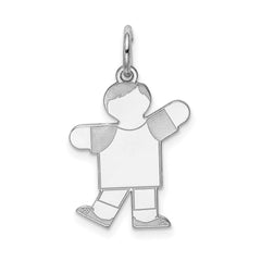 Sterling Silver Rhodium-plated Kid Charm - 24