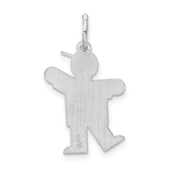 Sterling Silver Rhodium-plated Kid Charm - 42