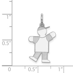 Sterling Silver Rhodium-plated Kid Charm - 42
