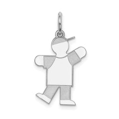Sterling Silver Rhodium-plated Kid Charm - 42