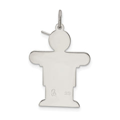 Sterling Silver Rhodium-plated Kid Charm - 44