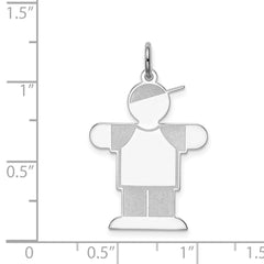 Sterling Silver Rhodium-plated Kid Charm - 44