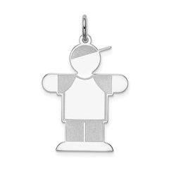 Sterling Silver Rhodium-plated Kid Charm - 44
