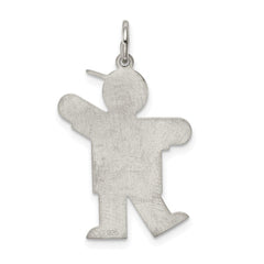 Sterling Silver Rhodium-plated Kid Charm - 28
