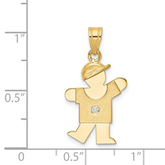 14k AA Diamond Kid Pendant - 6