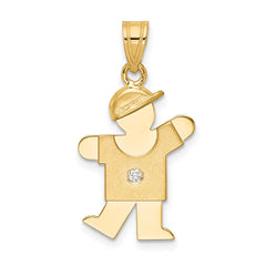 14k AA Diamond Kid Pendant - 6