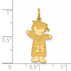 Sterling Silver Gold-plated Class of 2025 Girl Cuddle Charm
