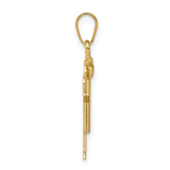 14k Solid Engravable Boy with Hat on Right Charm - 5