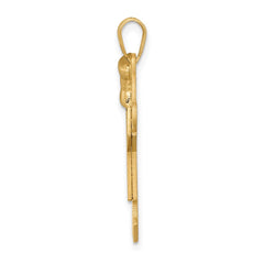 14k Solid Engravable Girl with Bow on Left Charm - 4