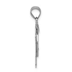 14k White Gold VS Diamond Kid Pendant - 14