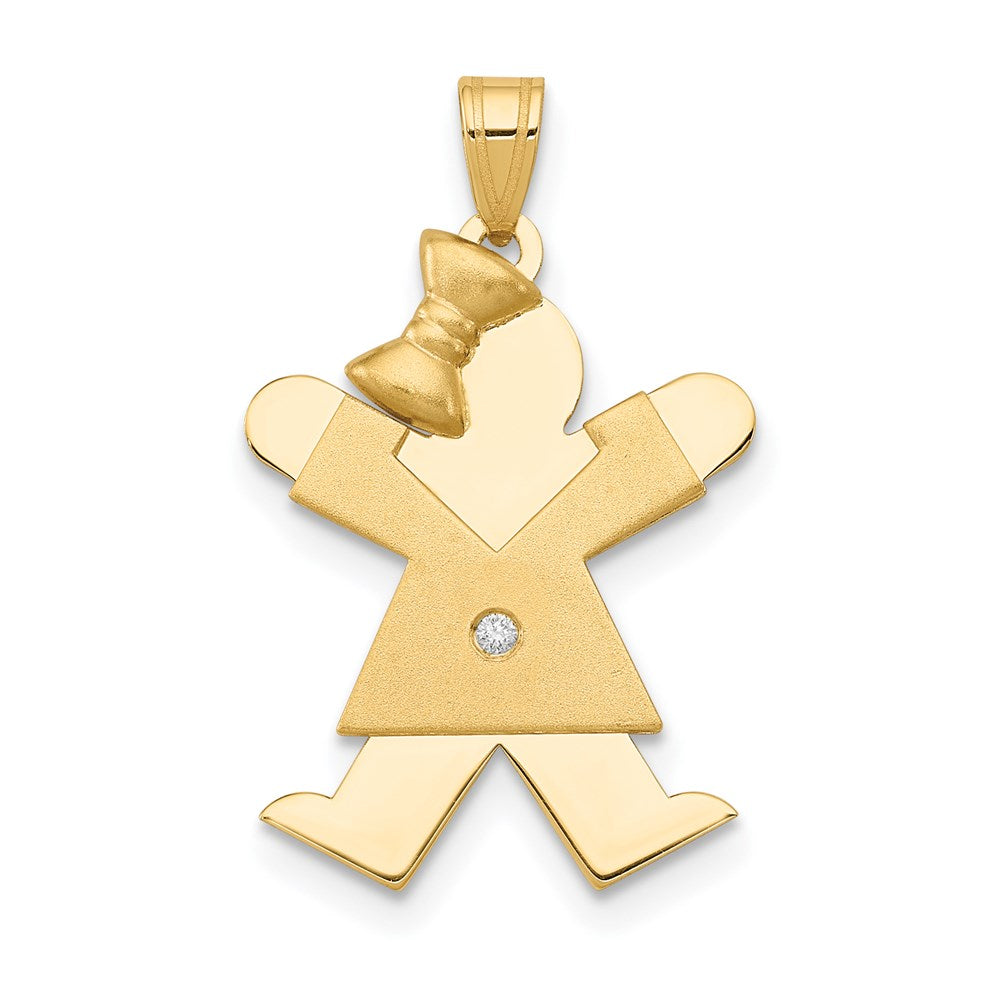 14k AA Diamond Kid Pendant - 7