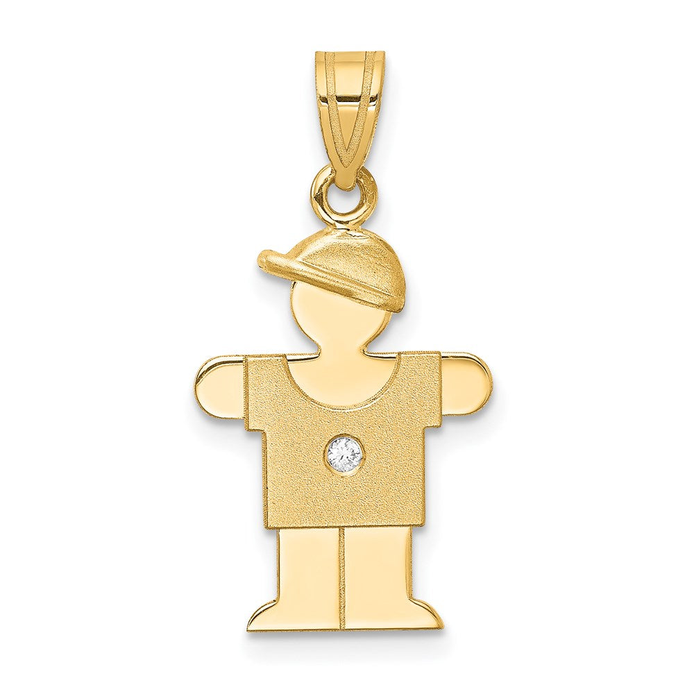14k AA Diamond Pendant - 3