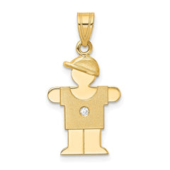 14k VS Diamond Kid Pendant - 2