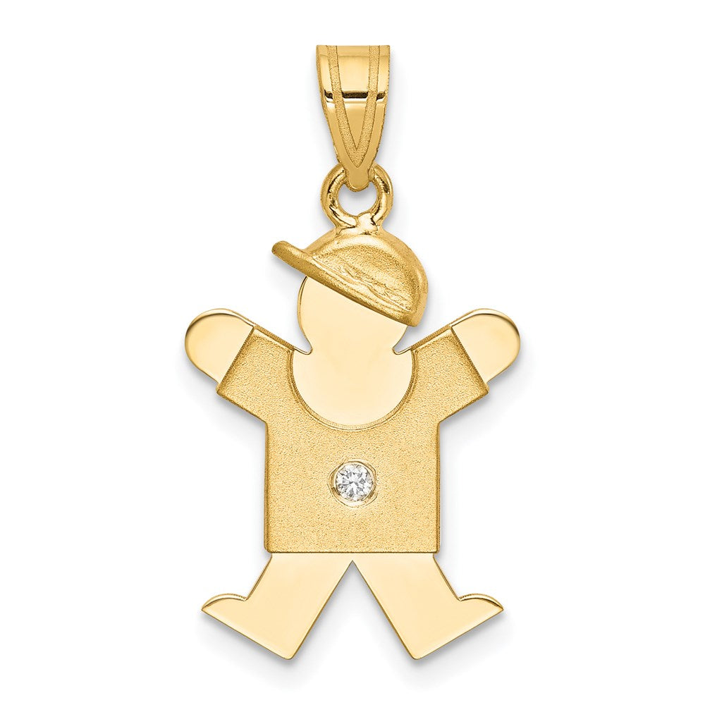 14k AAA Diamond Kid Pendant - 9