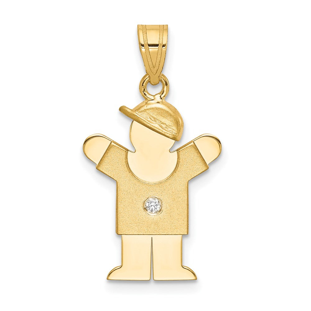 14k A Diamond Kid Pendant - 18