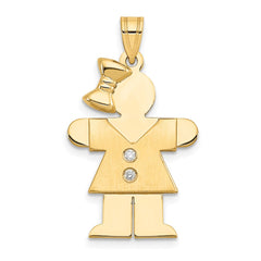 14k AA Diamond Kid Pendant - 3