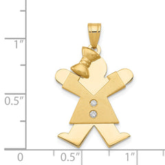 14k VS Diamond Kid Pendant - 3